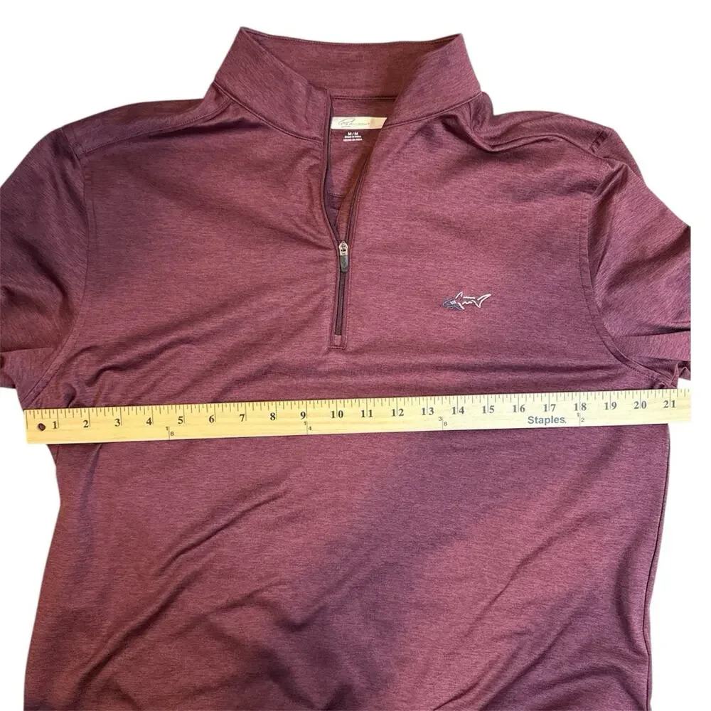 Greg Norman Men’s Quarter Zip Pullover | Burgundy | Size M | Excellent